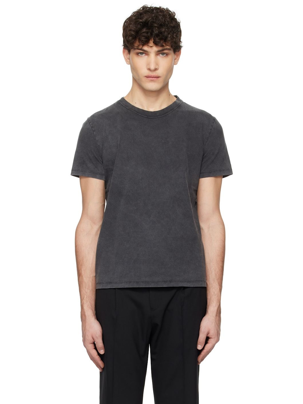 Black Signature Garment-Dyed T-shirt - 1
