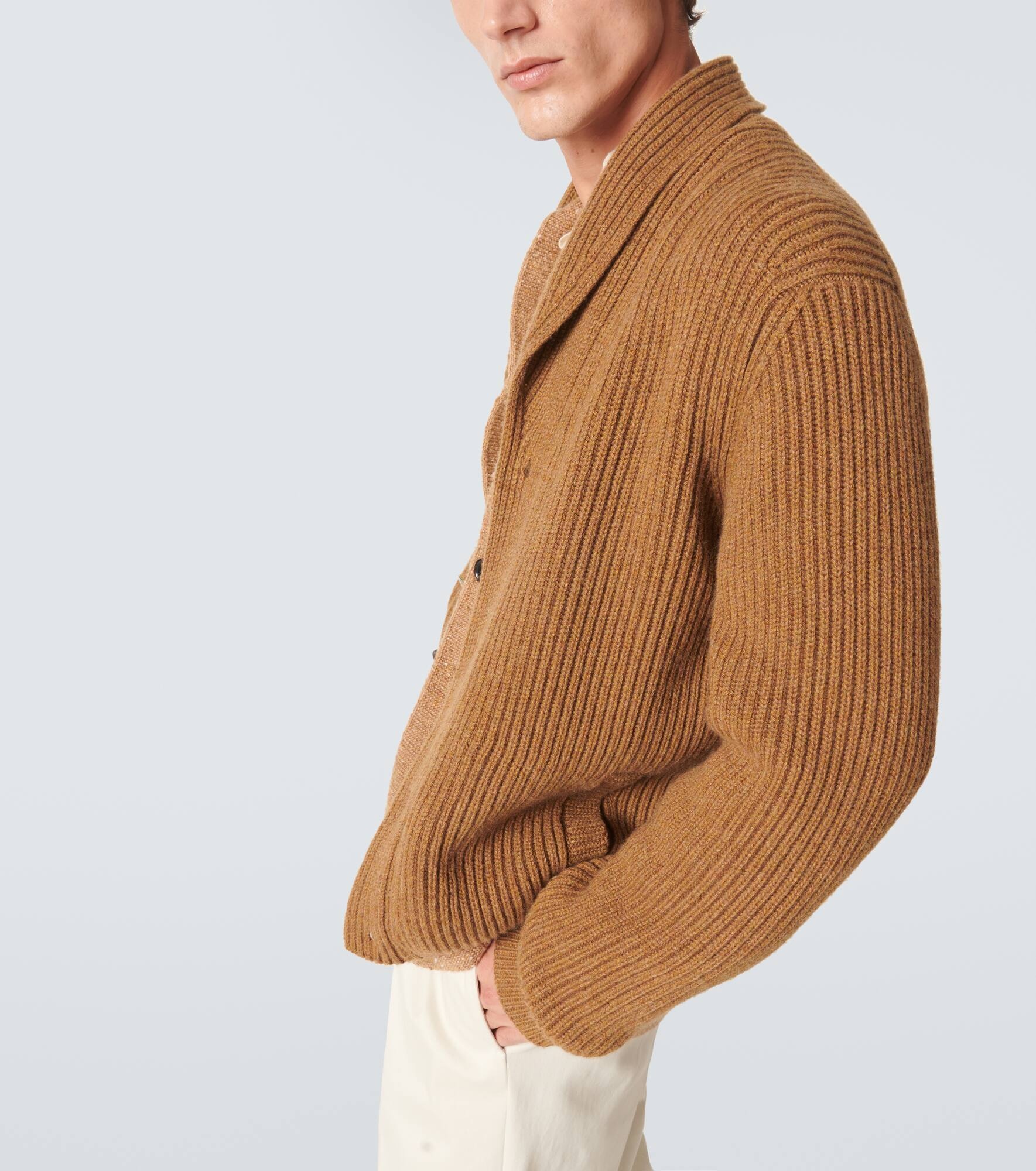 Ribbed-knit cashmere cardigan - 6