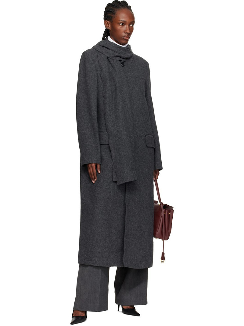 MM6 Maison Margiela Gray Wool Coat outlook