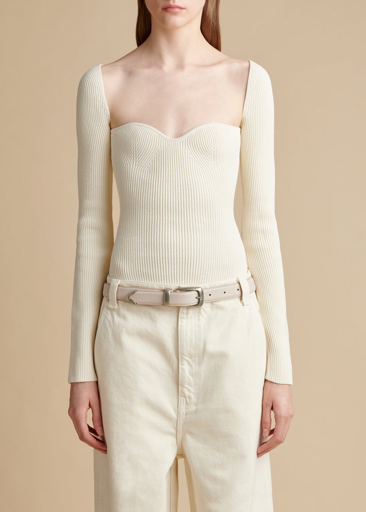 KHAITE The Maddy Top in Ivory | khaite | REVERSIBLE