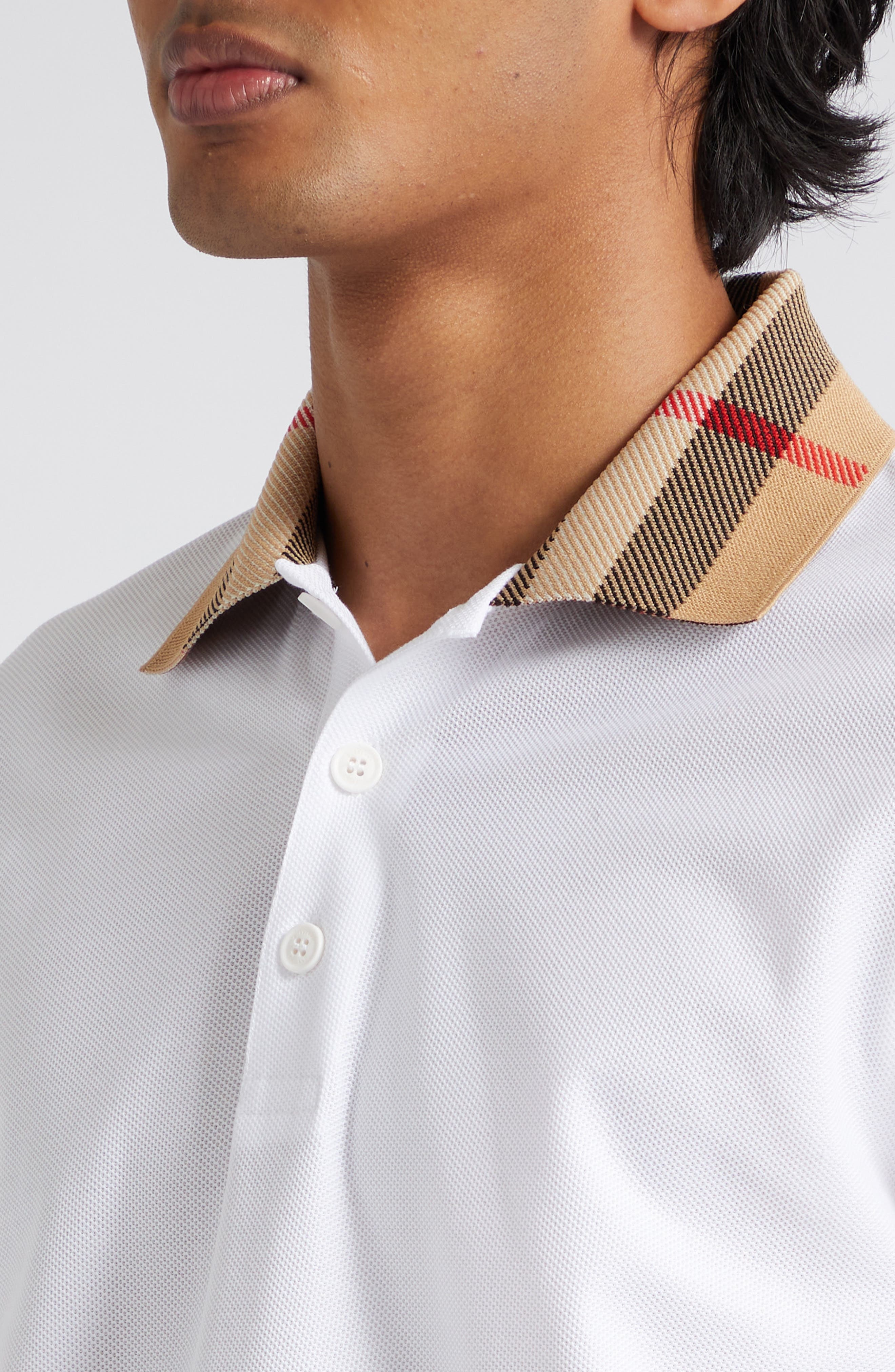 Cody Check Collar Cotton Piqué Polo - 4