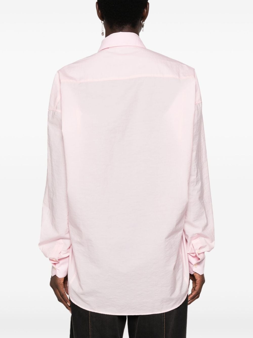 asymmetric cotton-blend shirt - 4