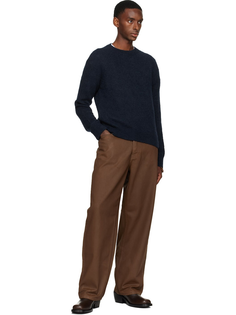 Dries Van Noten Navy Crewneck Sweater outlook