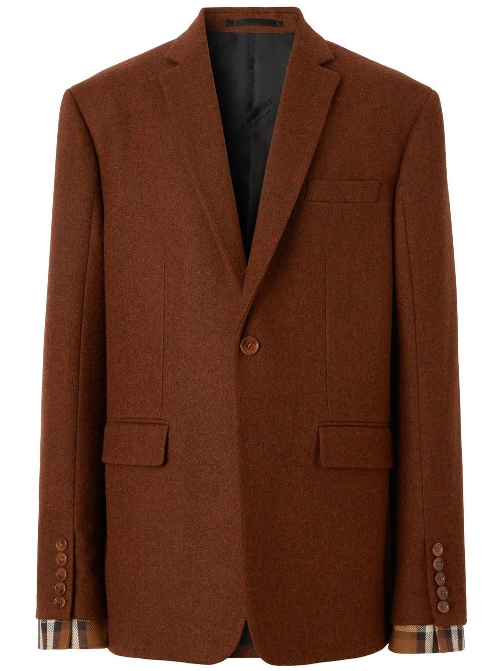 check-detail tailored blazer - 1