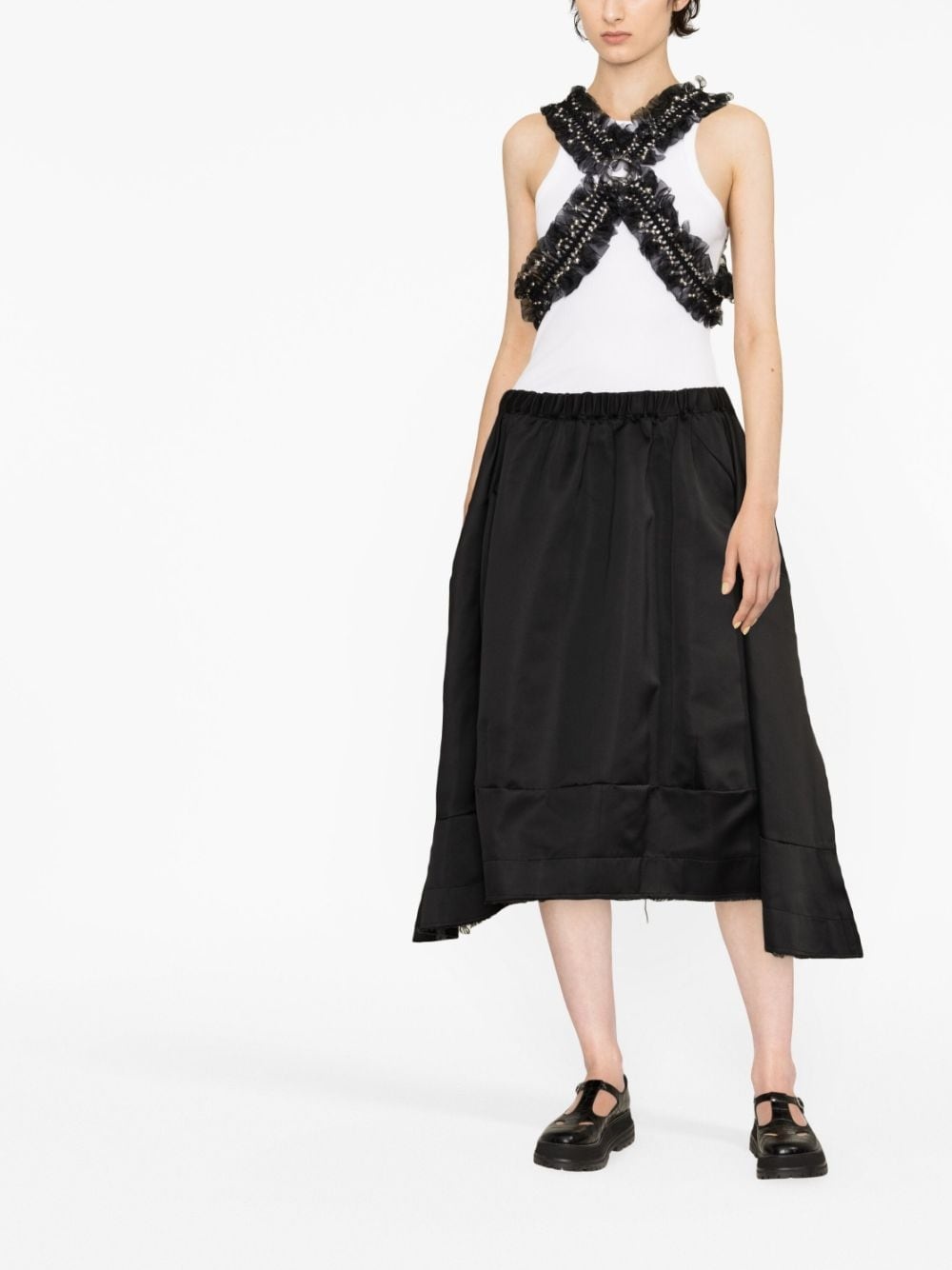 asymmetric midi skirt - 2