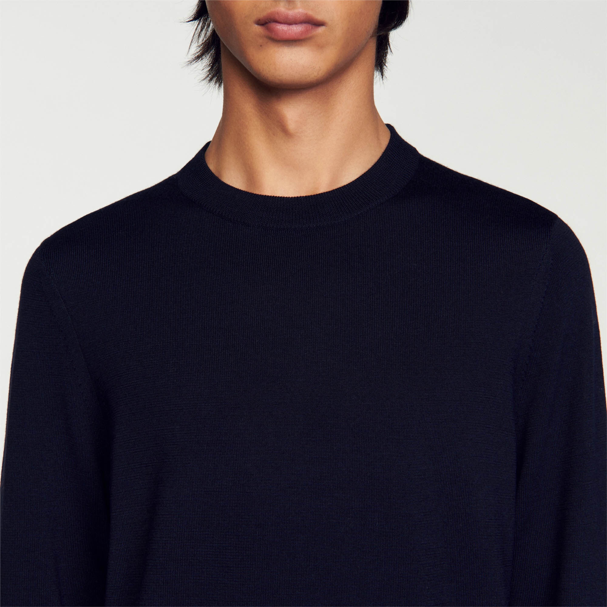FINE KNIT WOOL SWEATER - 4