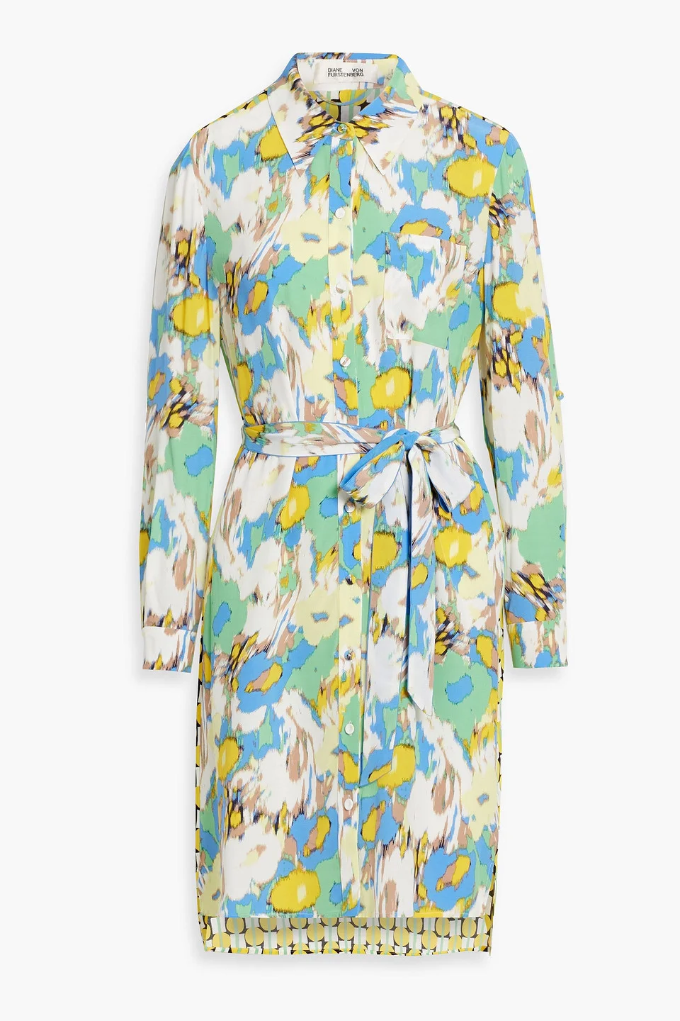 Prita printed crepe shirt dress - 1