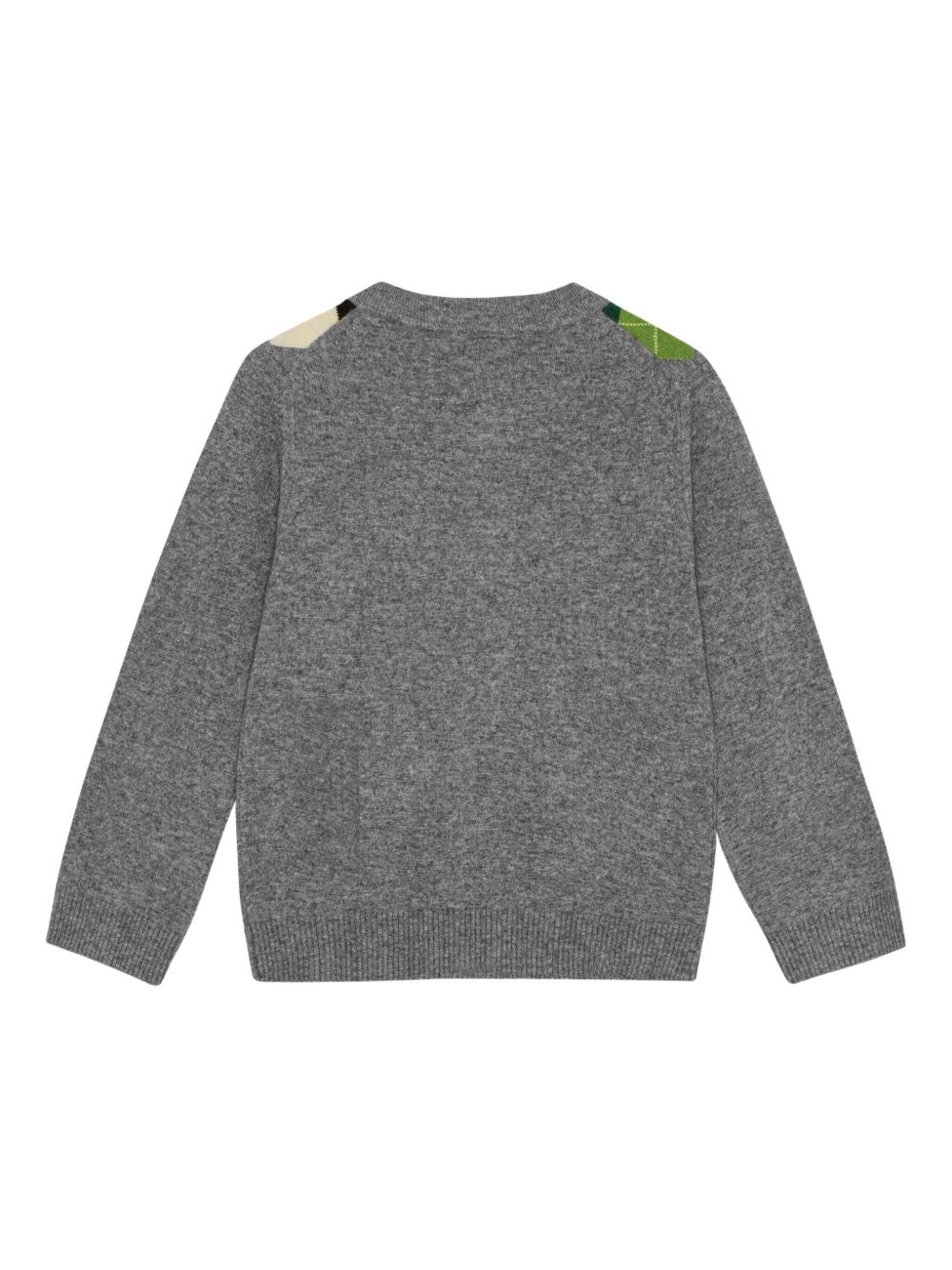 argyle-pattern cardigan - 6