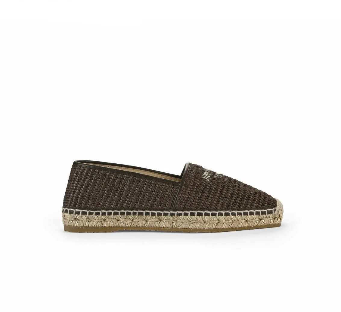 Jimmy Choo Dru Raffia Espadrille Flats - 1