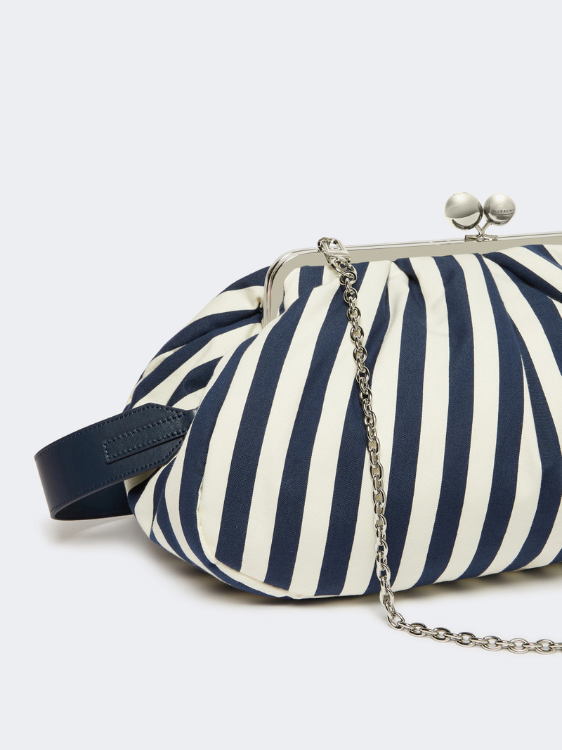 CACHI Large striped cotton Pasticcino bag - ULTRAMARINE 3