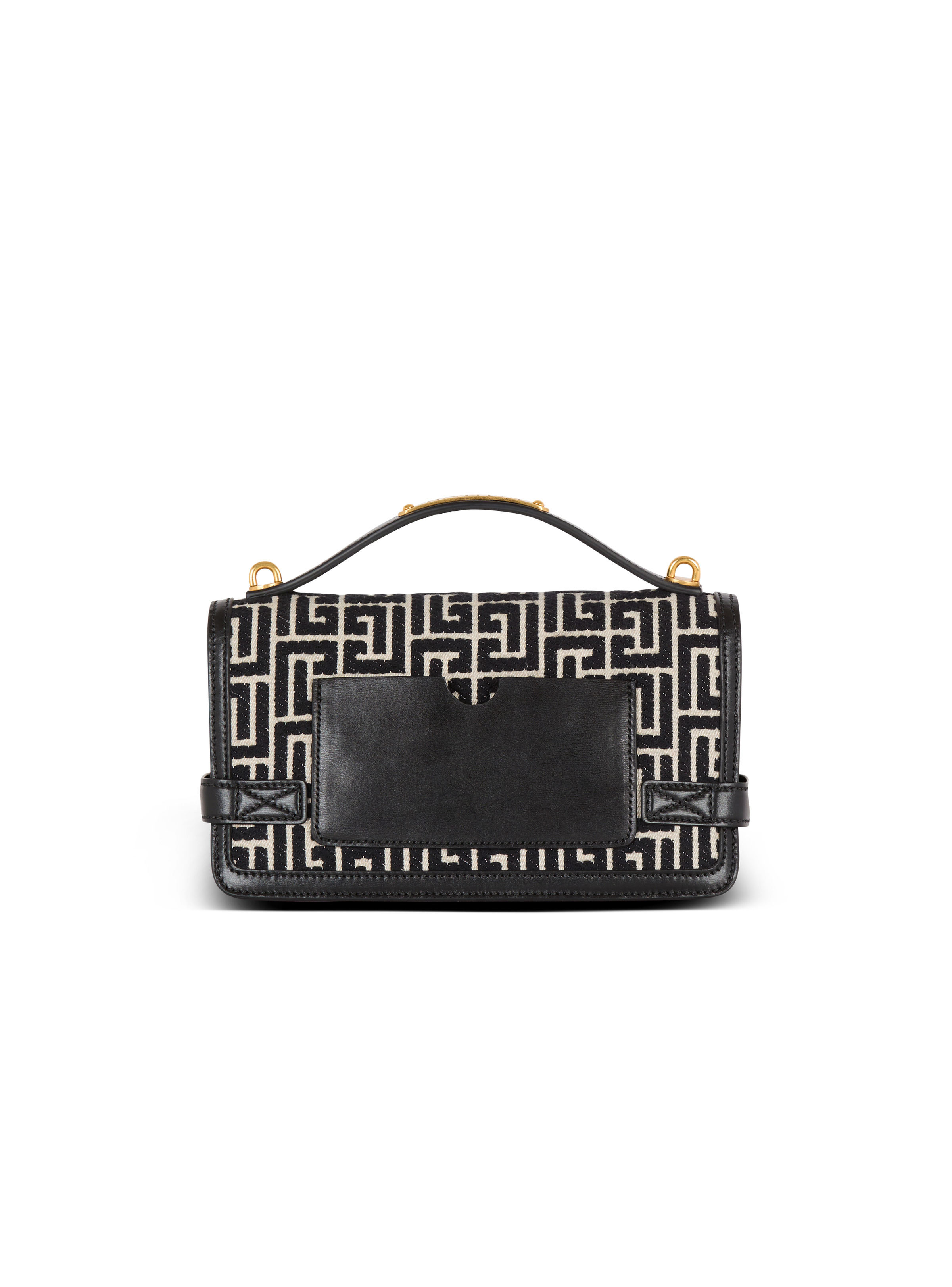 B-Buzz Shoulder 24 bag in calfskin and PB jacquard canvas - 4