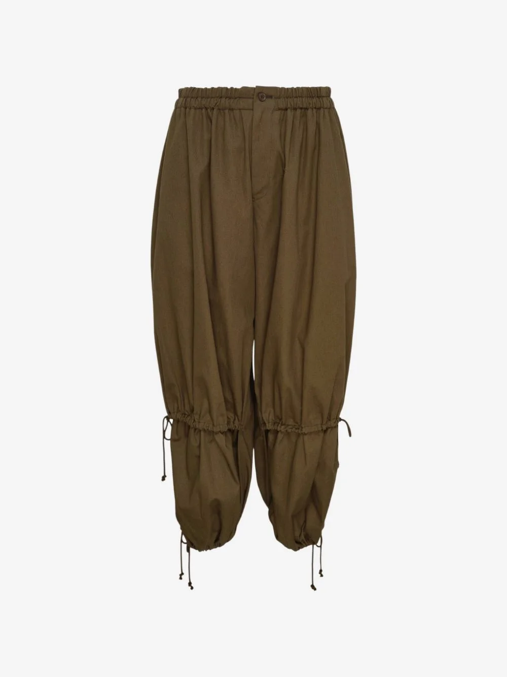 drawstring-hem balloon trousers - 1
