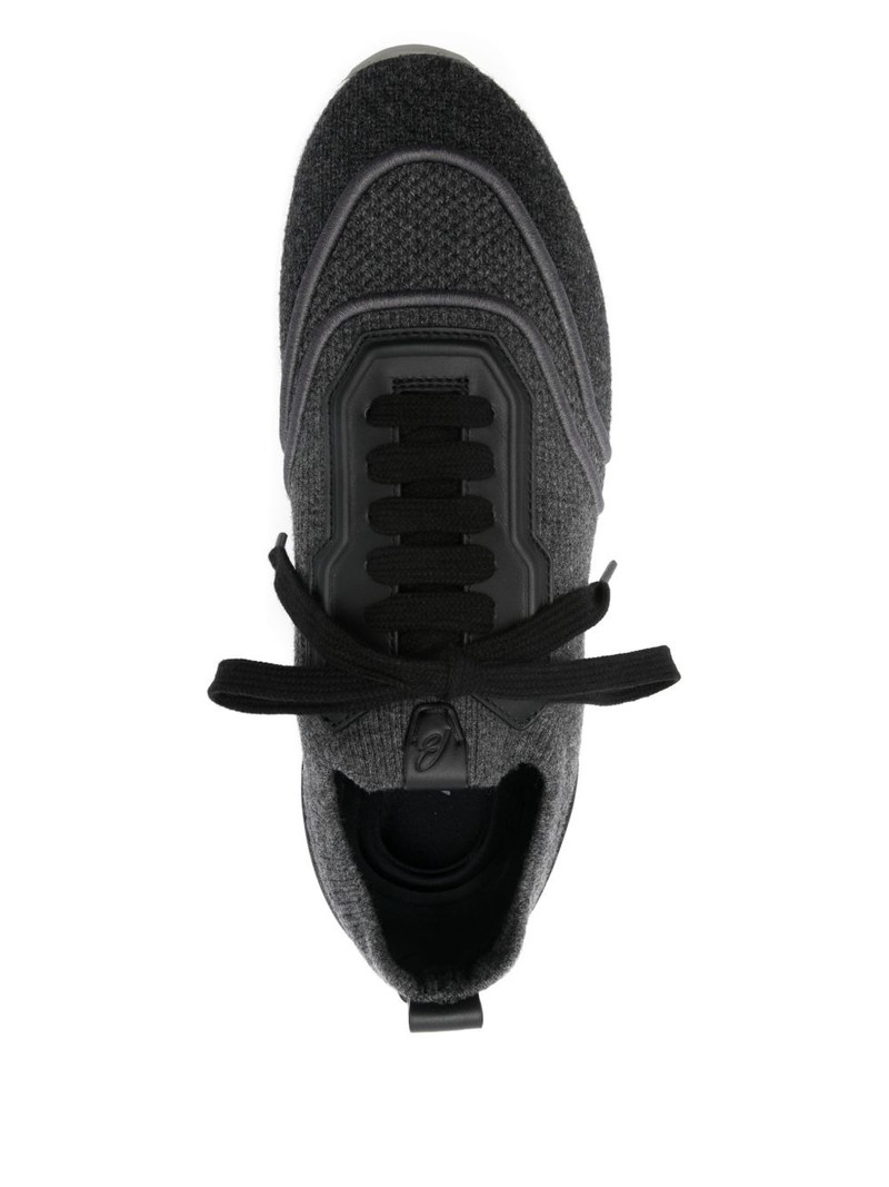 panelled lace-up sneakers 4