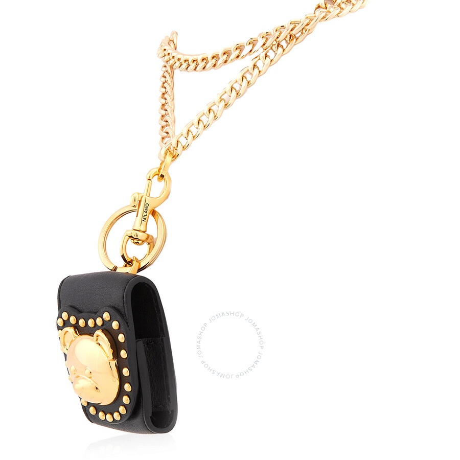 Moschino Black Studded Teddy Airpods Case - 4