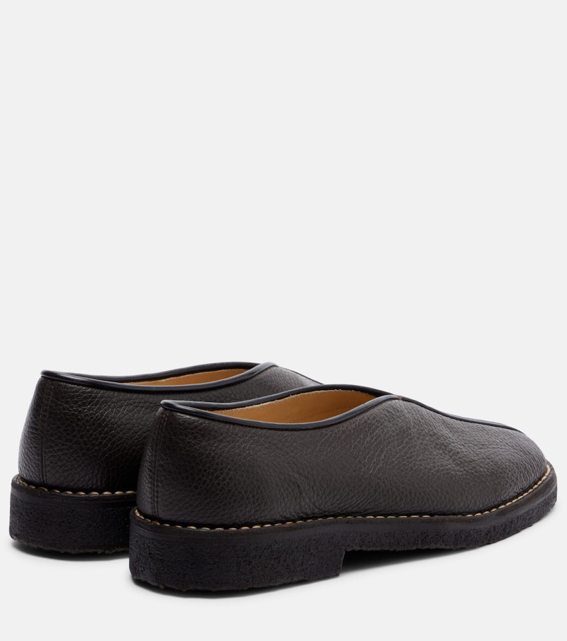 Lemaire Piped leather slip-on shoes outlook