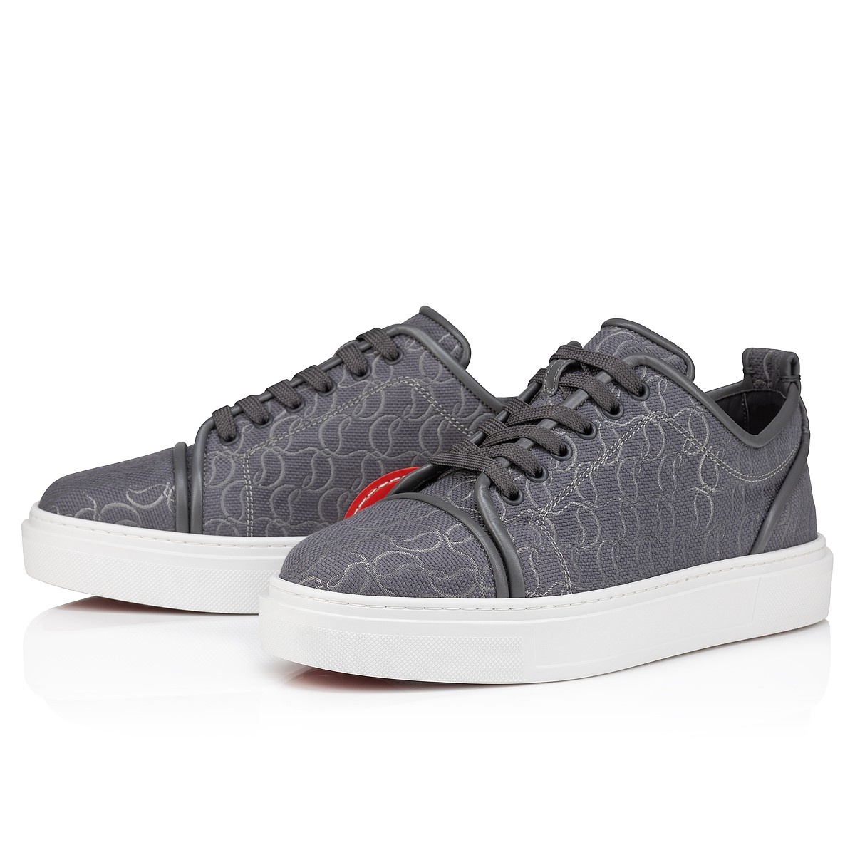 スニーカー CHRISTIAN LOUBOUTIN ADOLON SNEAKERS CHRISTIAN LOUBOUTIN Size 10.5 Adolon Junior White Red Color