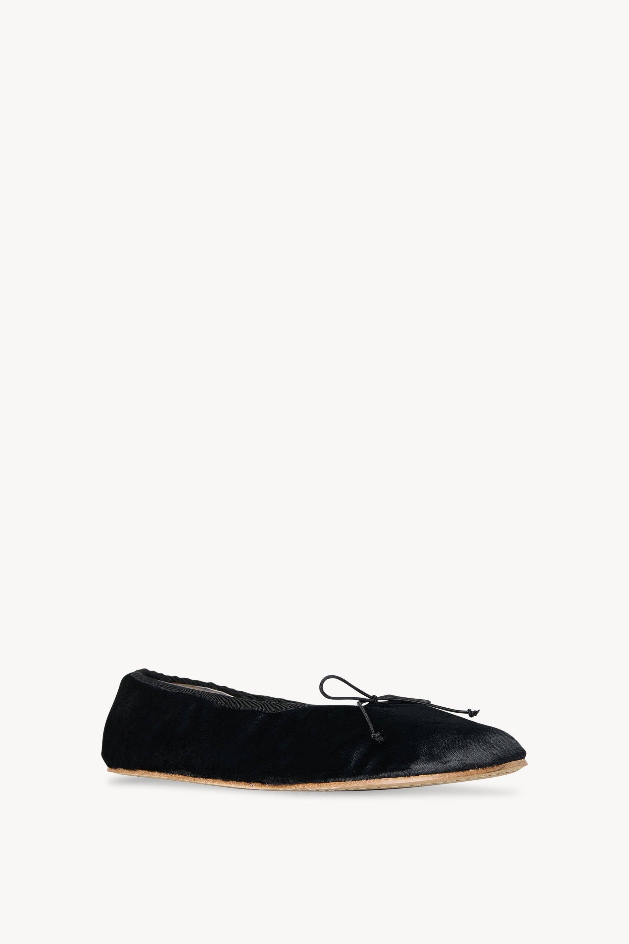 Round Ballet Flat in Velvet - 2