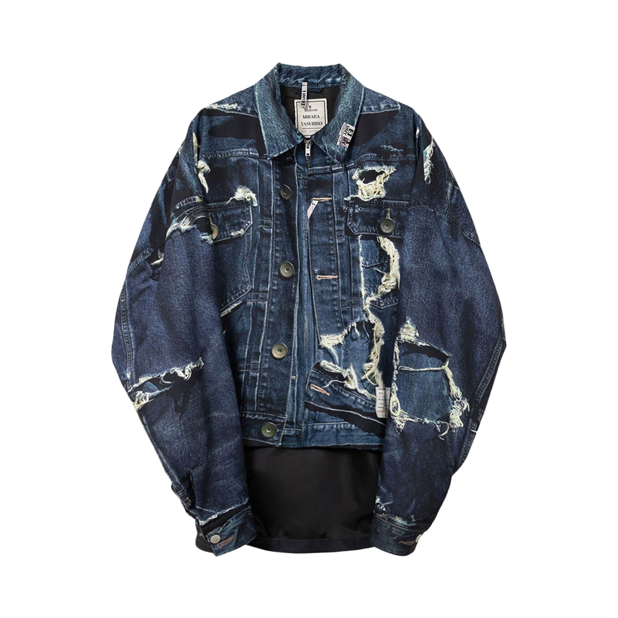 Maison Mihara Yasuhiro Trompe L'Oeil Denim Jacket 'Indigo' - 1