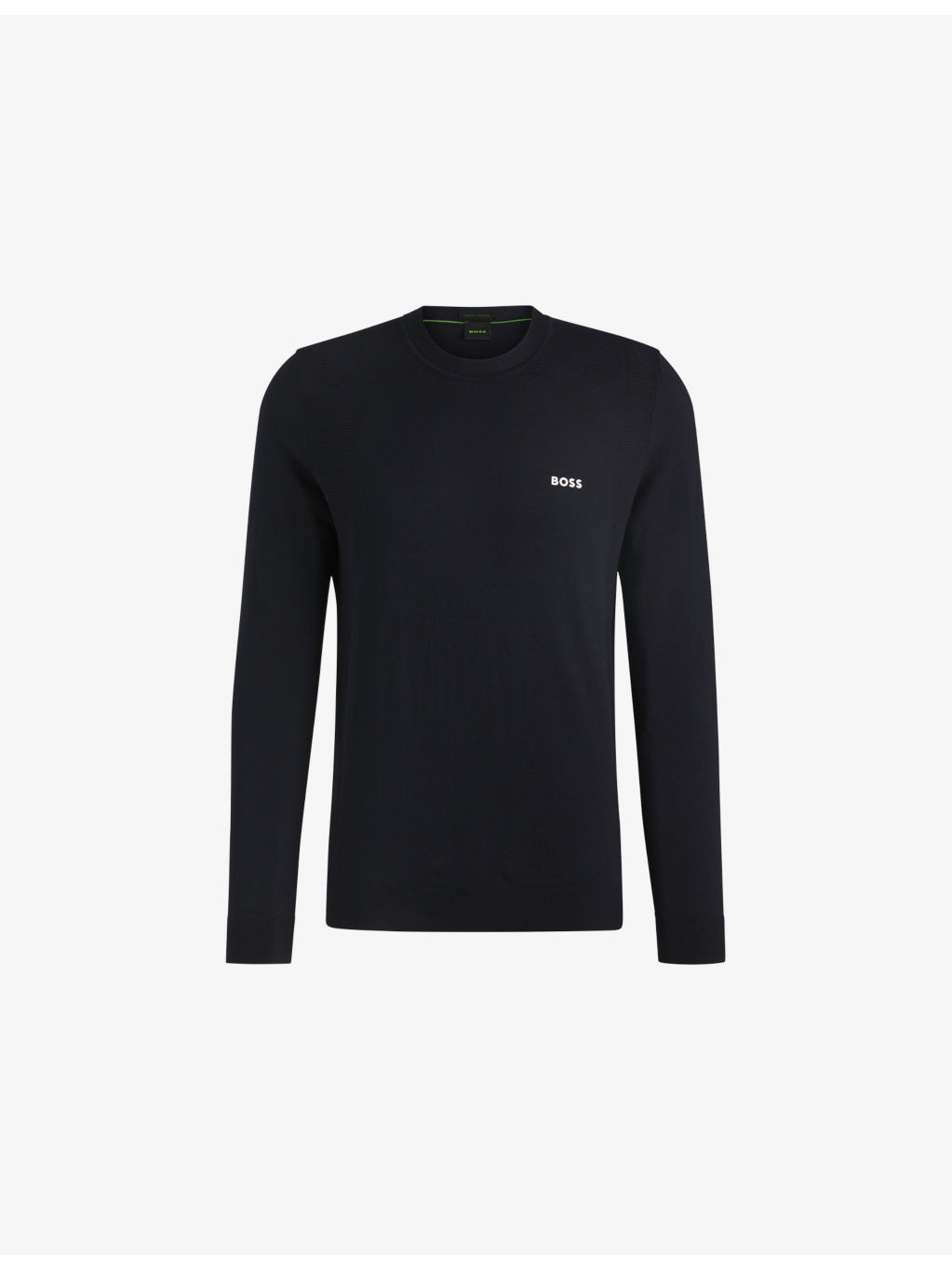 Crewneck Long-Sleeve Stretch-Cotton T-Shirt - 1