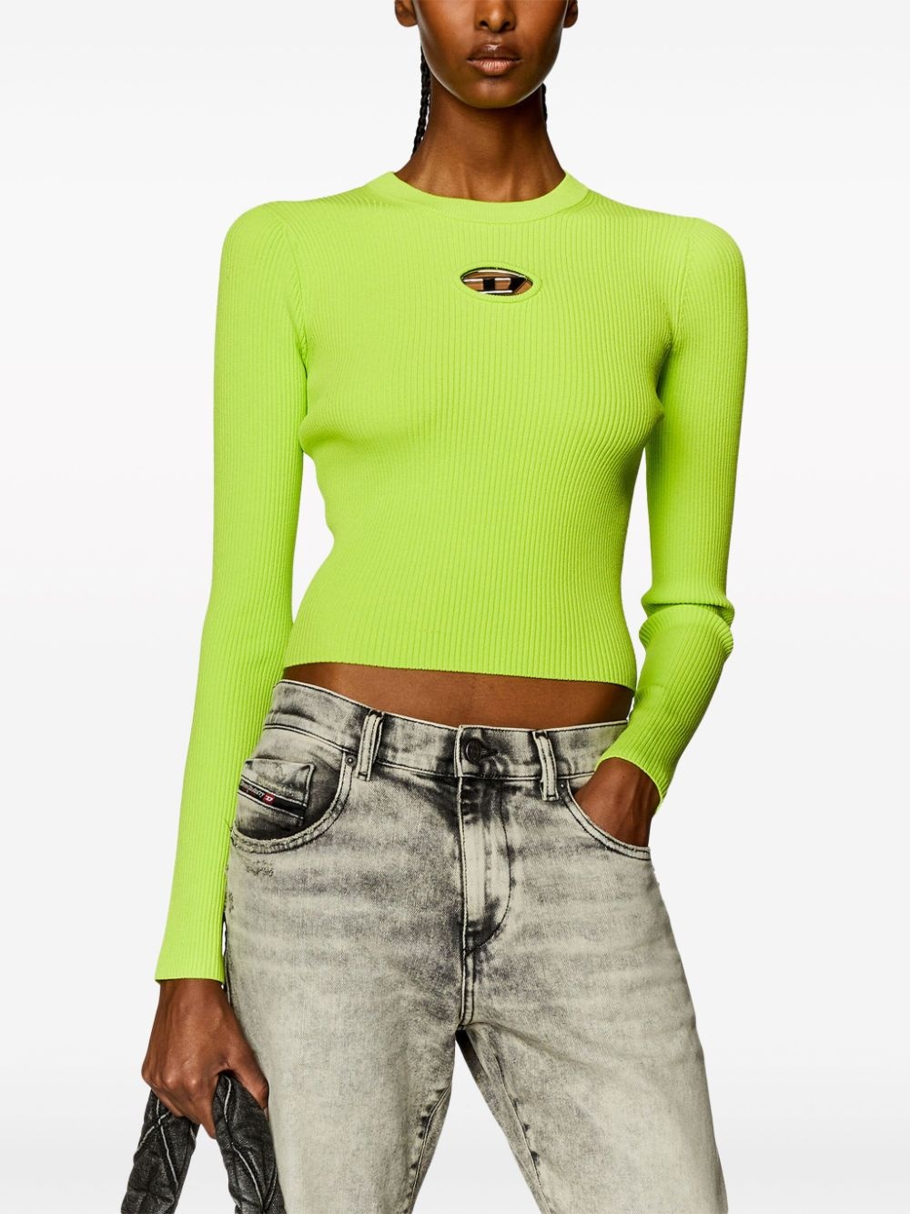 M-Valary logo ribbed top - 3