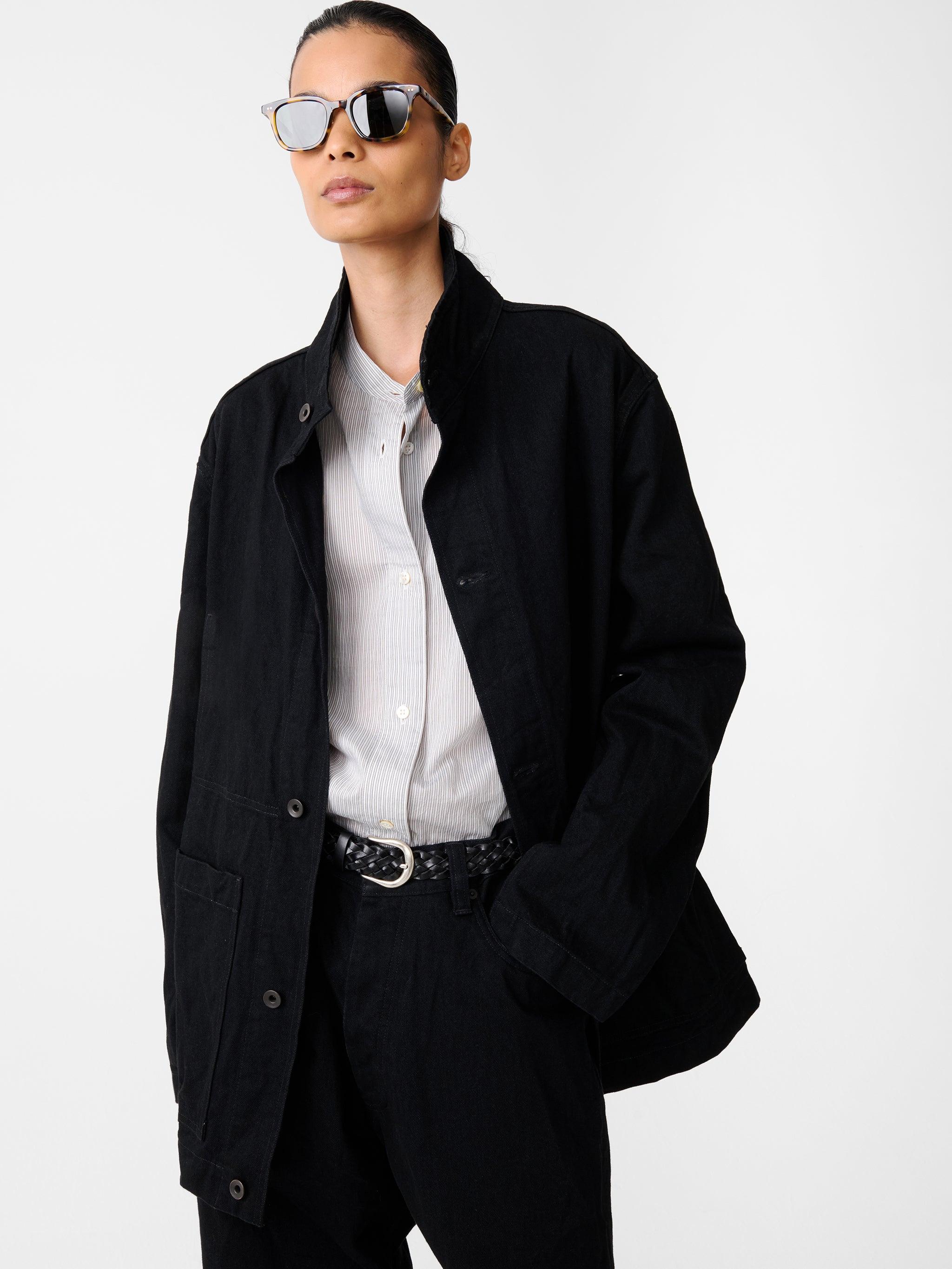 District Crinkle Denim Jacket - 8