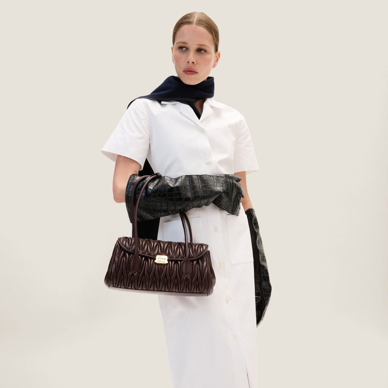 Miu Miu Matelassé nappa leather shoulder bag outlook