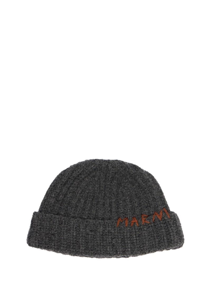 Handmade logo wool beanie - 1