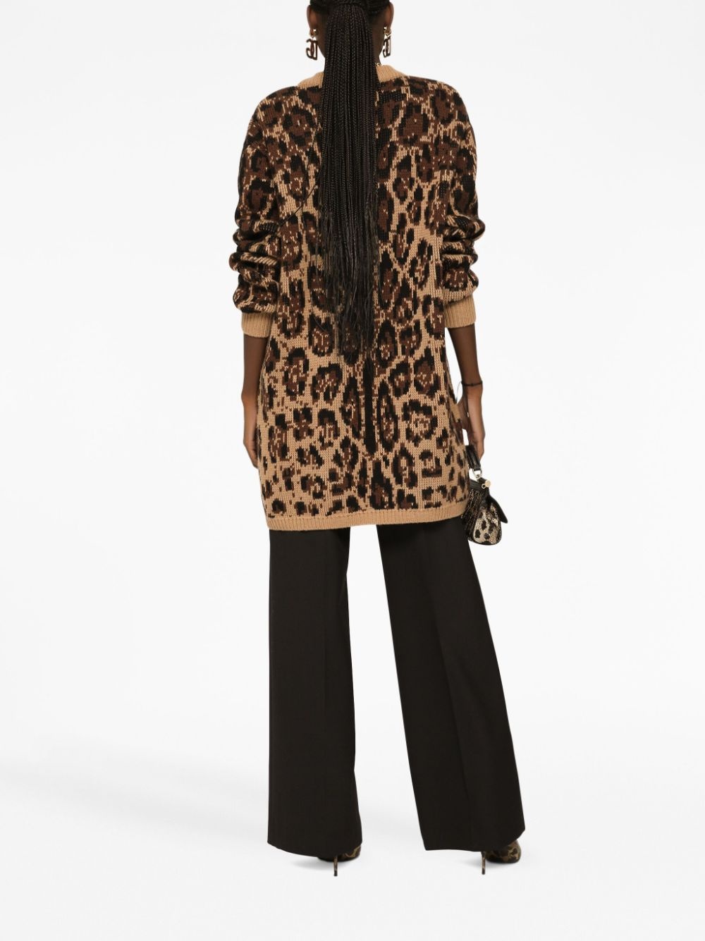 leopard-print V-neck cardigan - 4