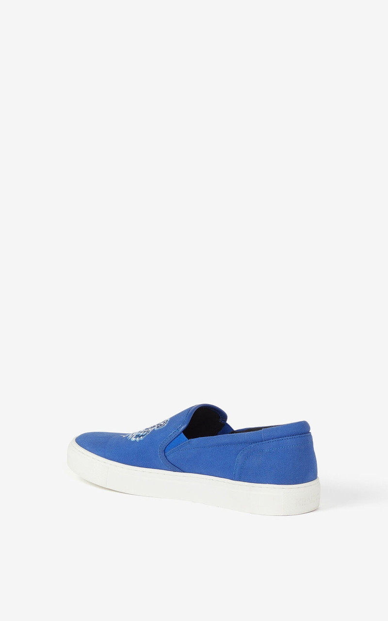 KENZO K-SKATE Tiger canvas slip-on sneakers outlook