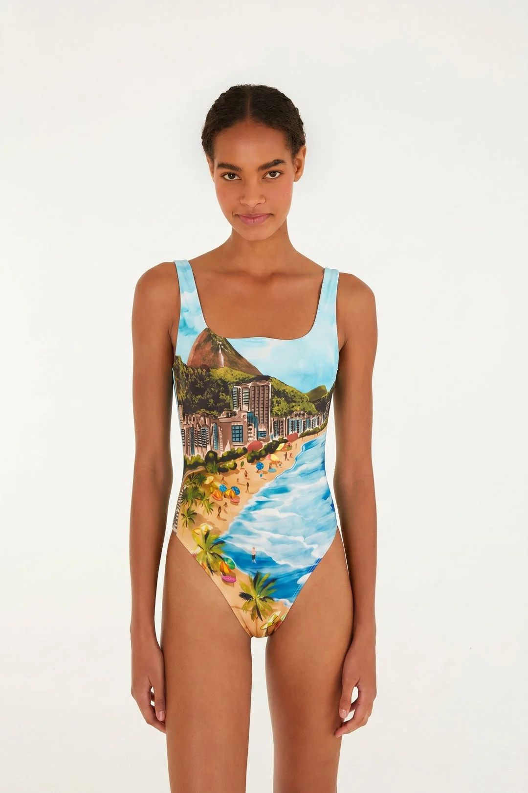 Multicolor Copacabana Beach One Piece - 1
