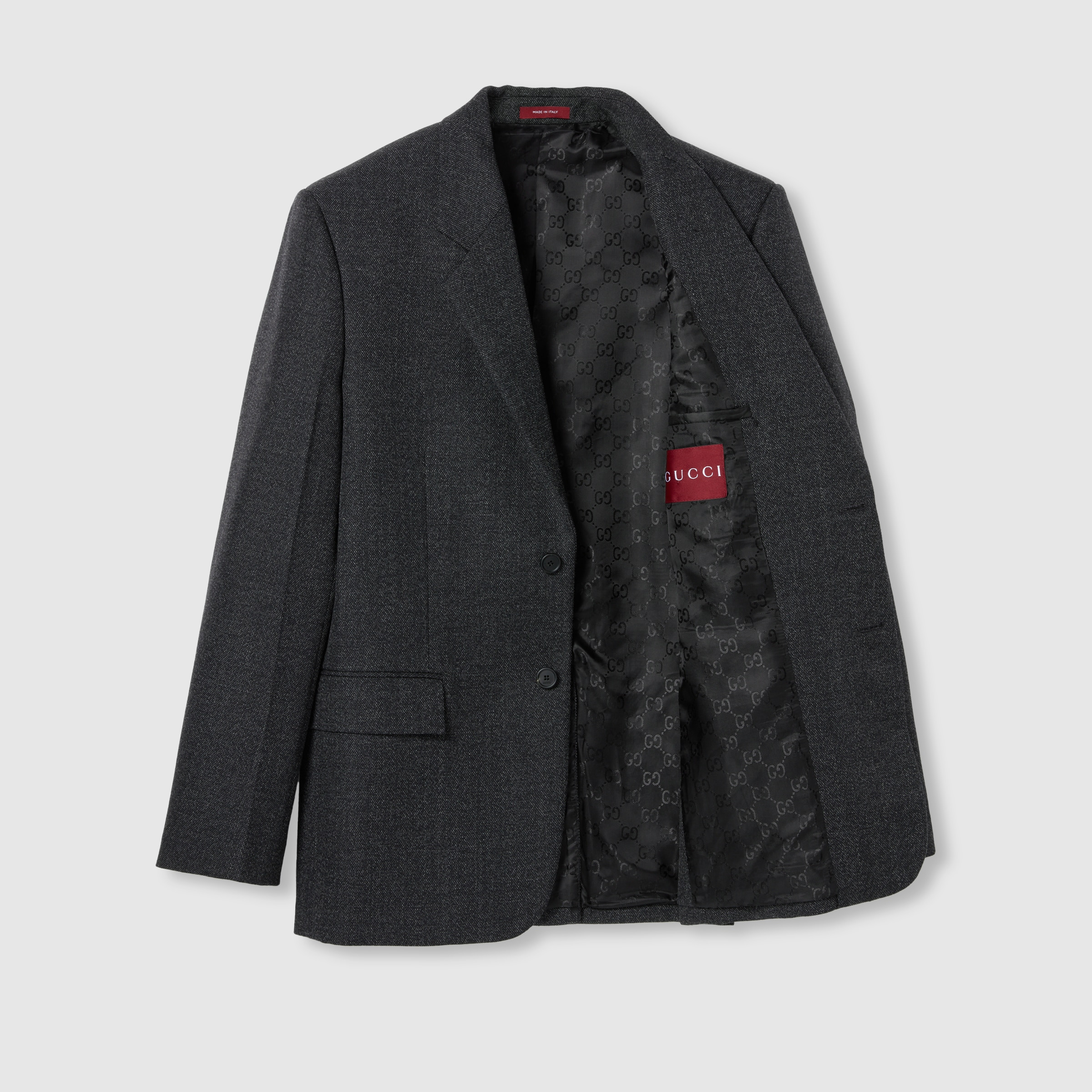 Herringbone wool mouliné jacket - 7