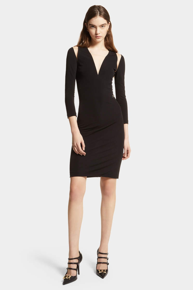 JERSEY V NECK DRESS 3