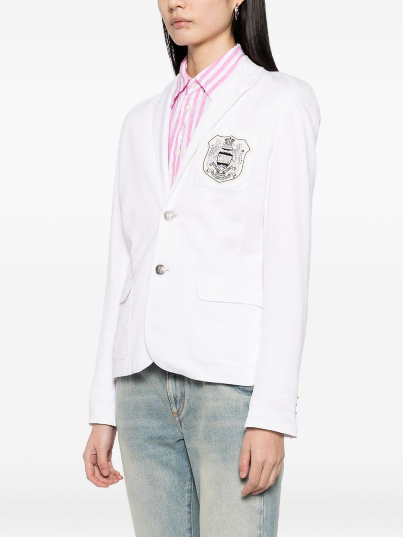 logo-embroidered blazer 3