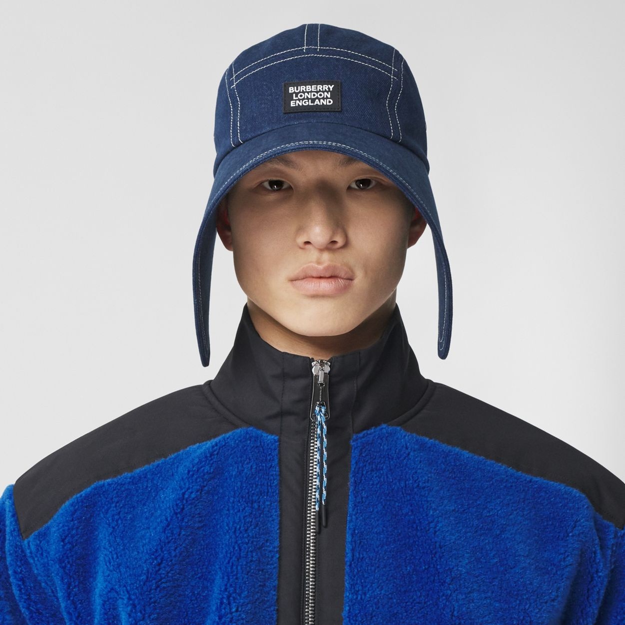 Logo Appliqué Denim Bonnet Cap - 4