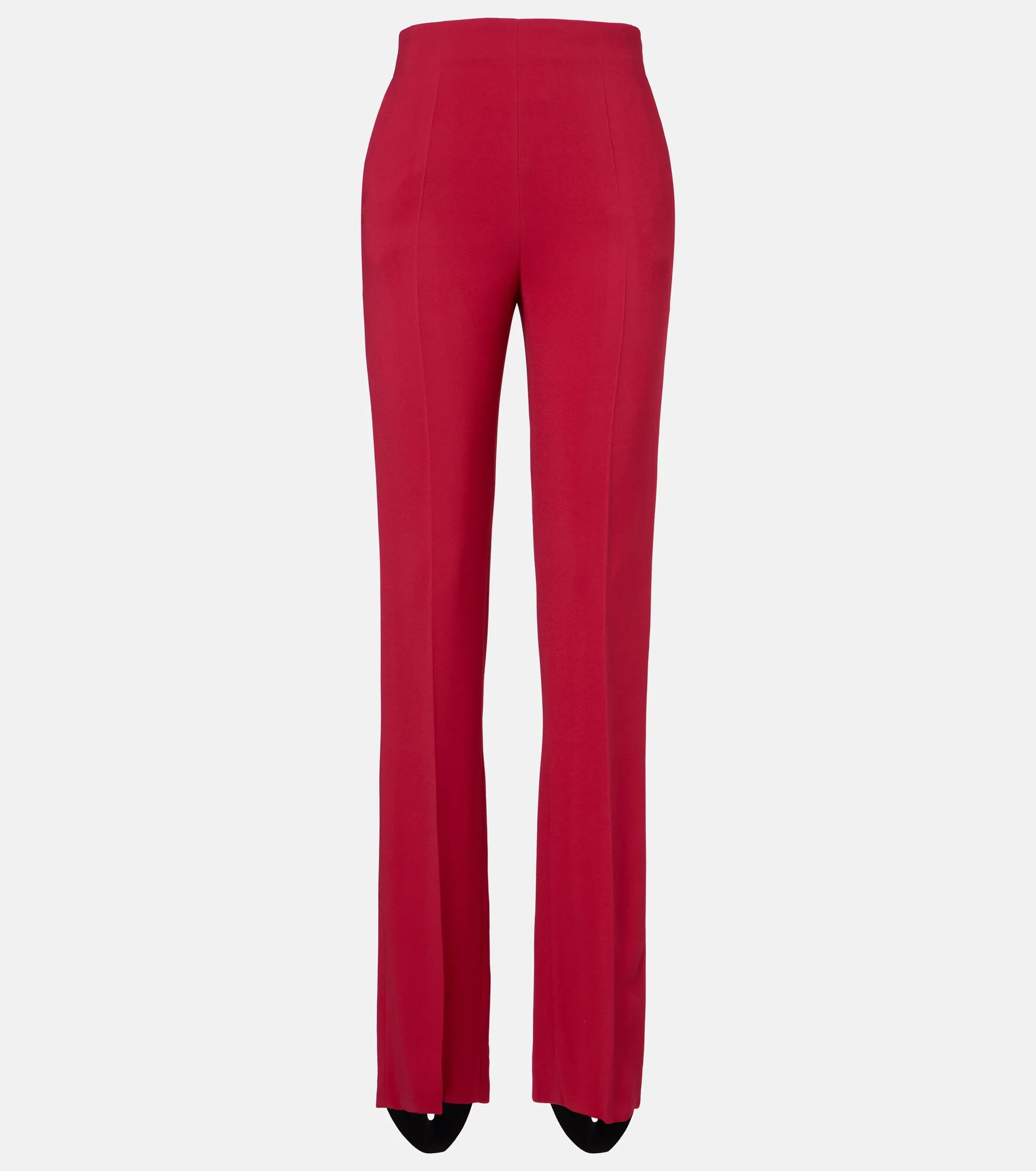 Crêpe straight pants - 1