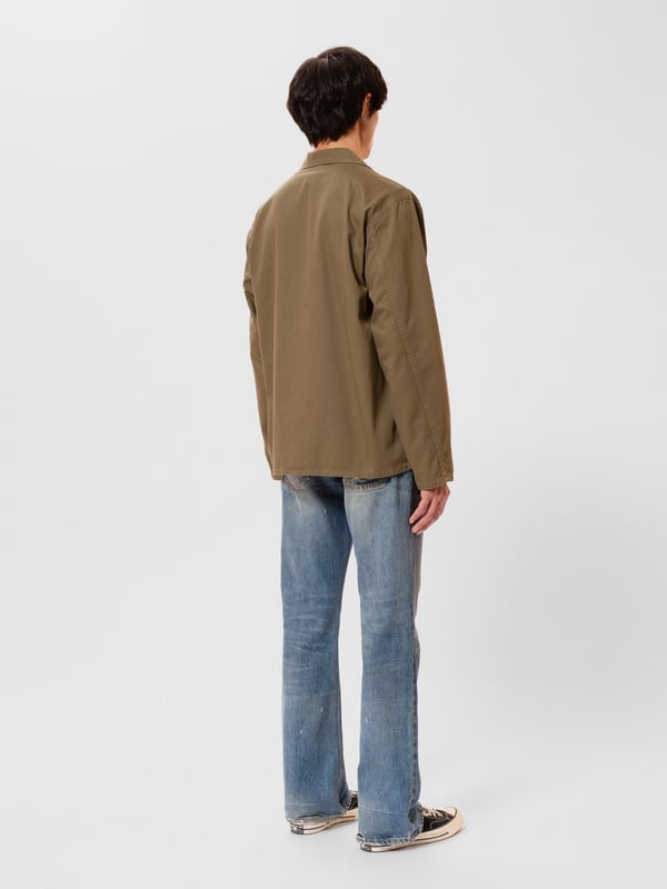 Buddy Herringbone Chore Jacket Olive - 3