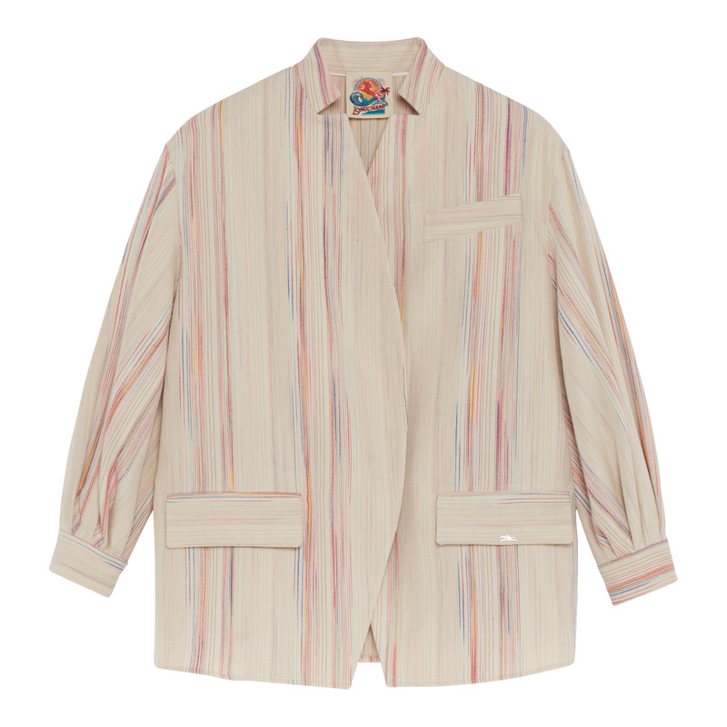 Kimono jacket Rainbow - Jacquard striped cotton 1