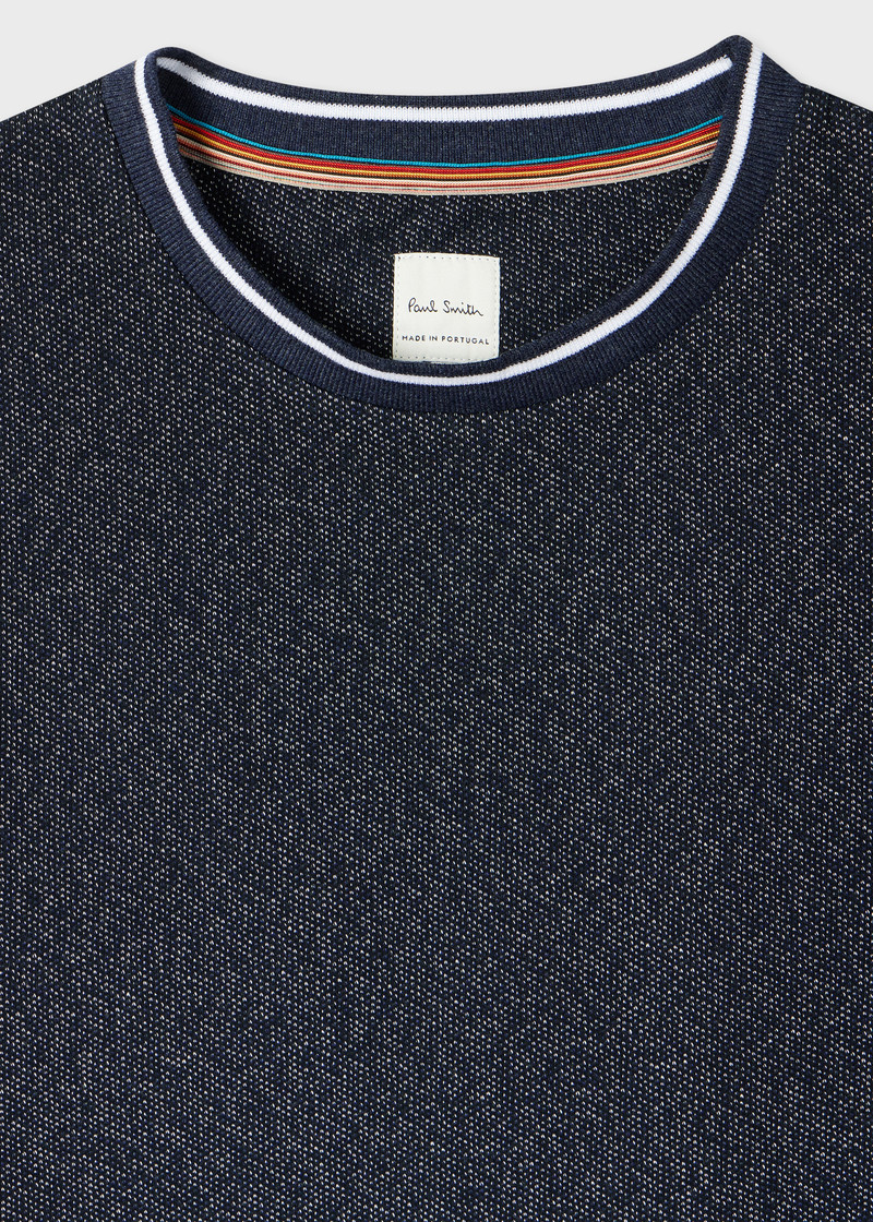 Paul Smith Navy Cotton-Pique Contrast Collar T-Shirt outlook