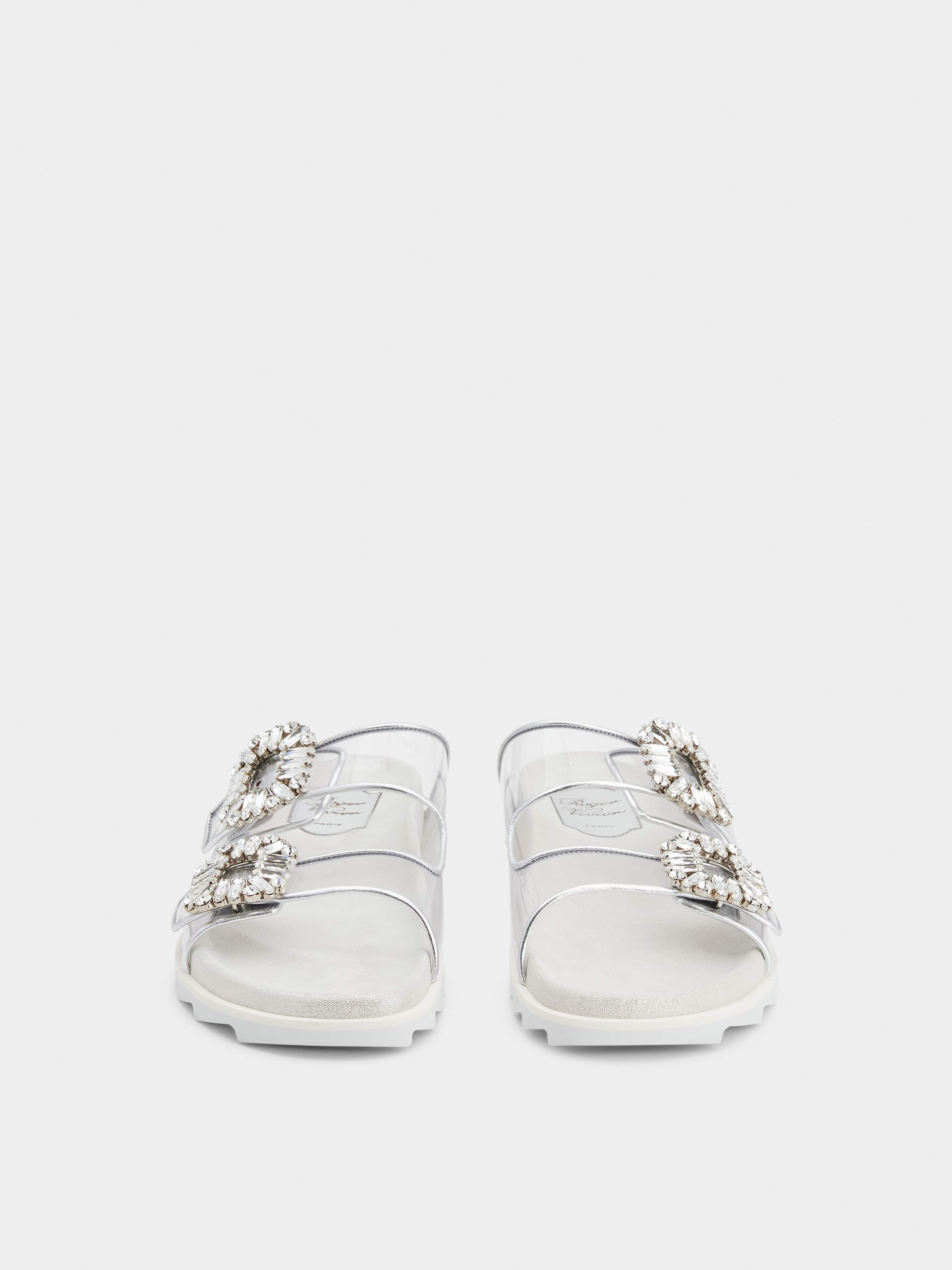 Slidy Viv' Strass Buckle Mules in PVC - 7