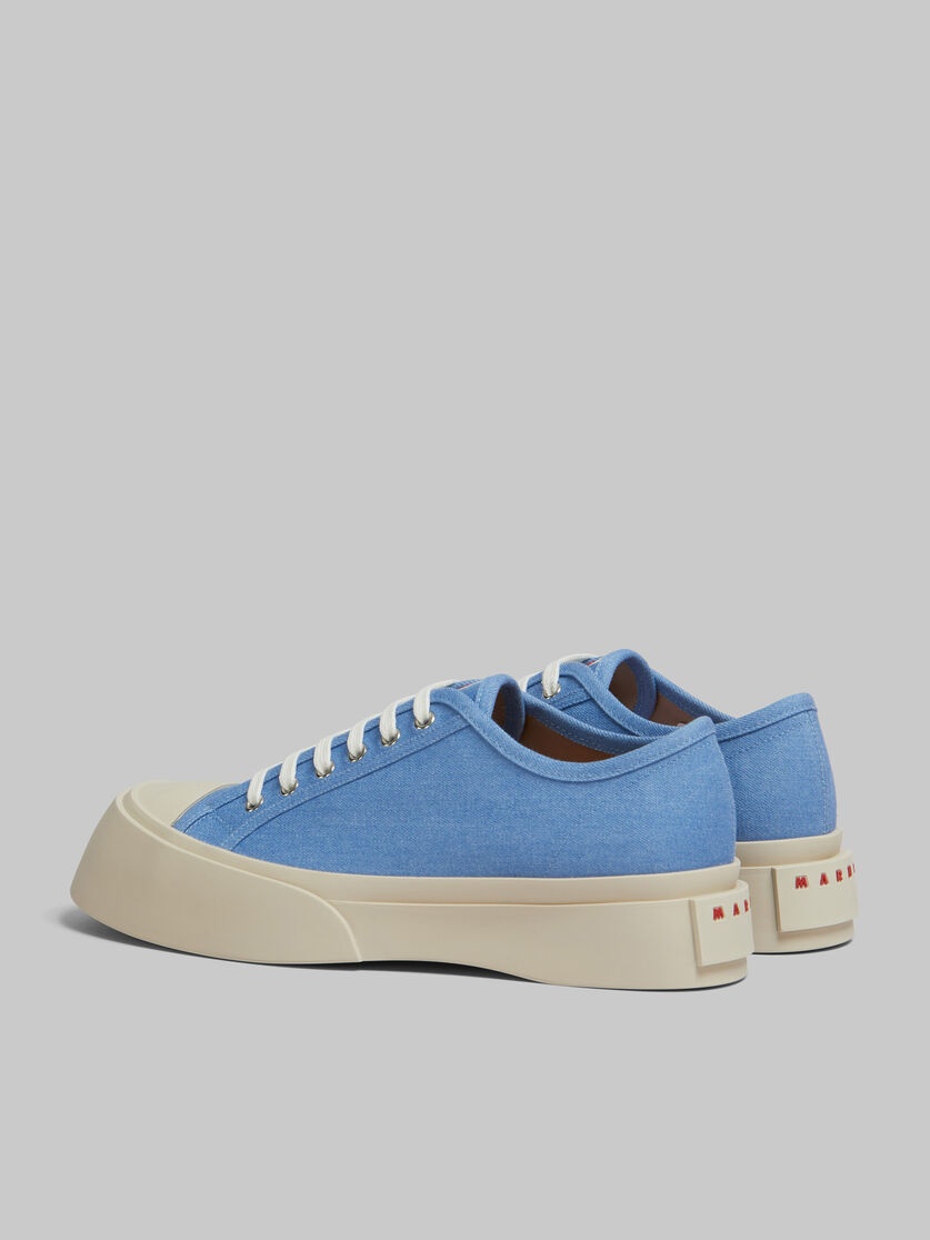 LIGHT BLUE DENIM PABLO LACE-UP SNEAKER - 3