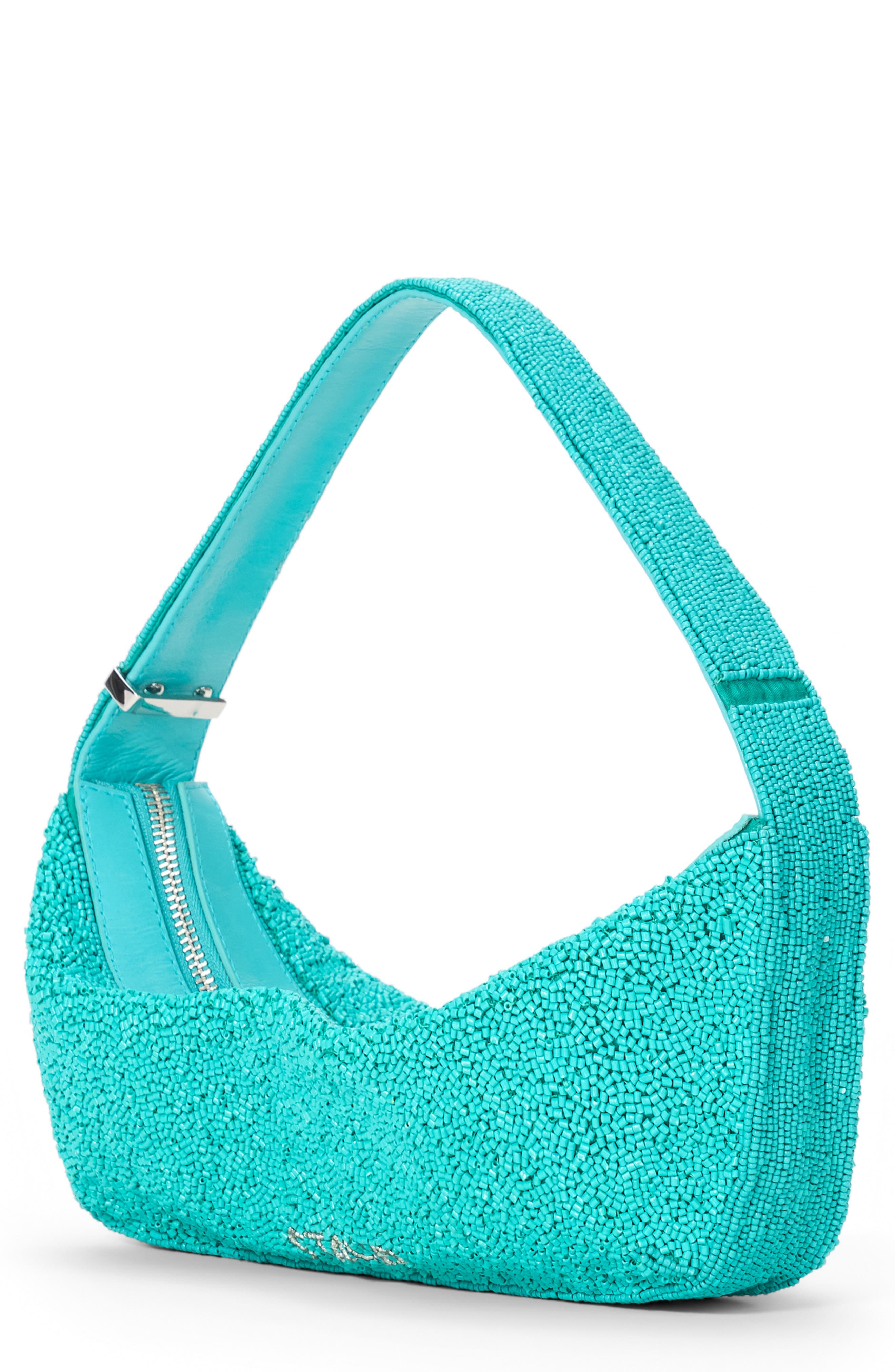 STAUD Demy Convertible Leather Shoulder Bag in Teal at Nordstrom - 3