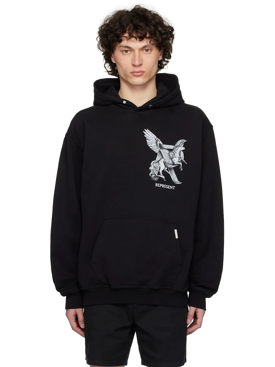 Black 'Elegance In Motion' Hoodie - 1