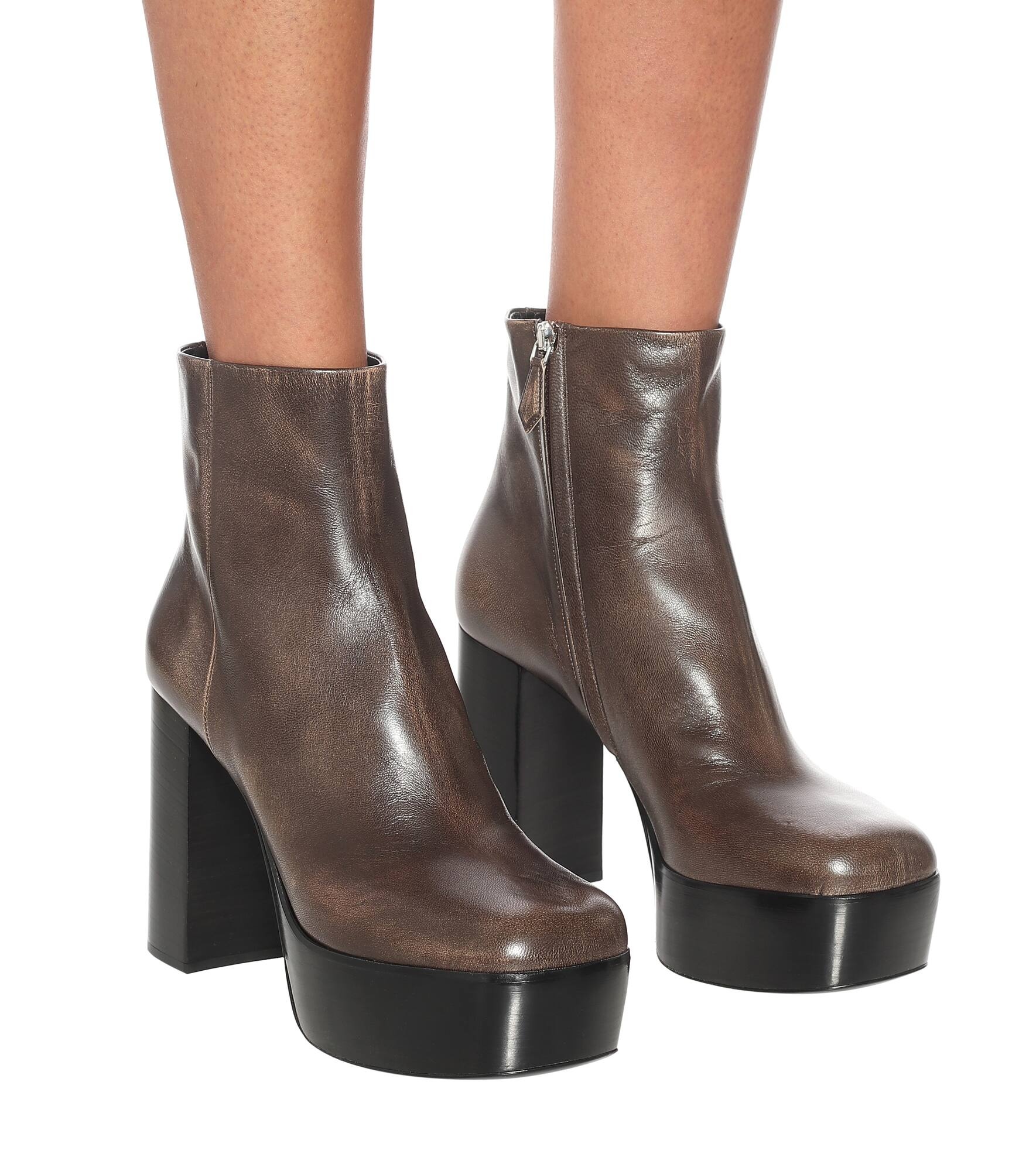 Platform 110 leather ankle boots - 4