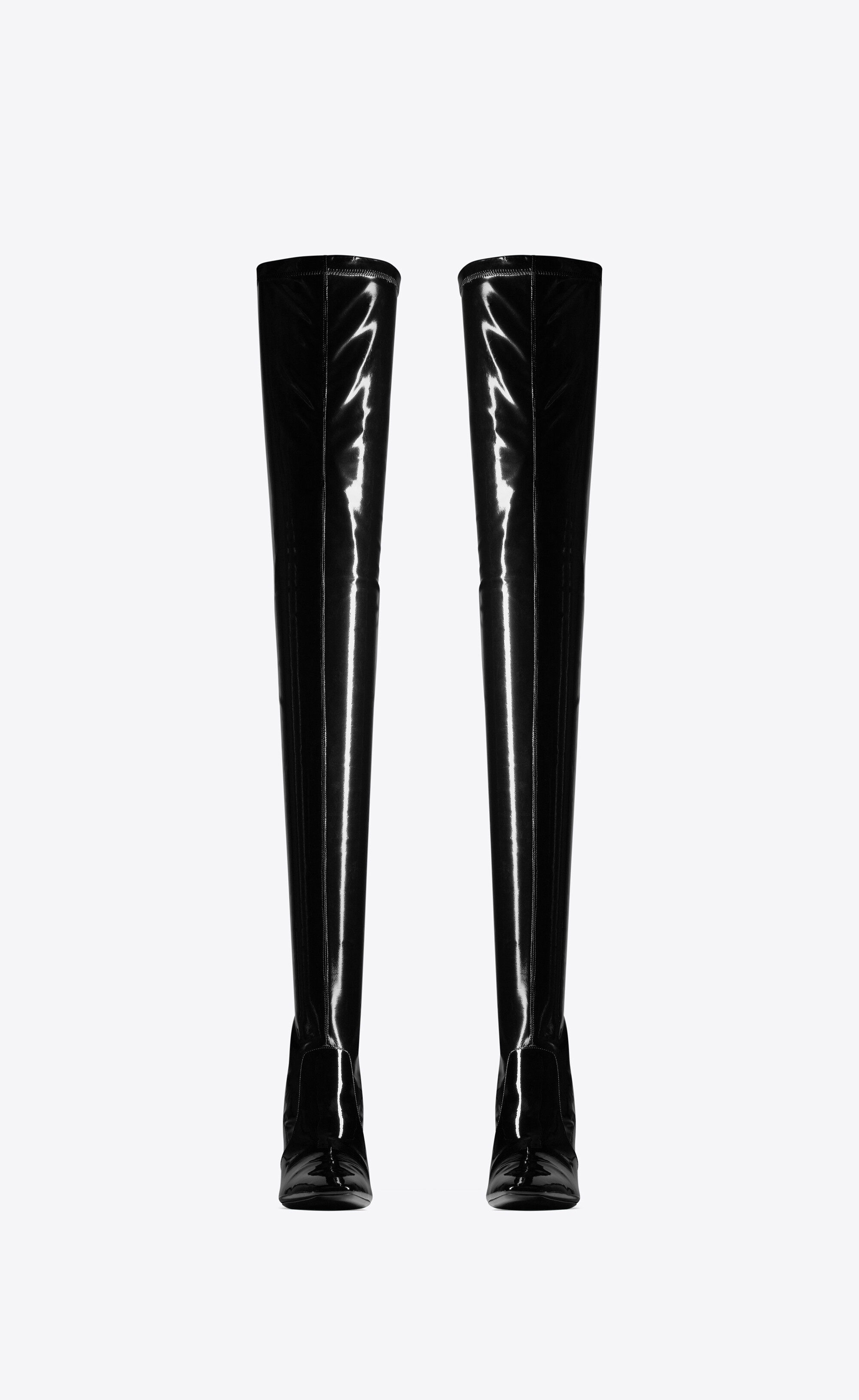 betty over-the-knee boots in stretch vinyl - 2