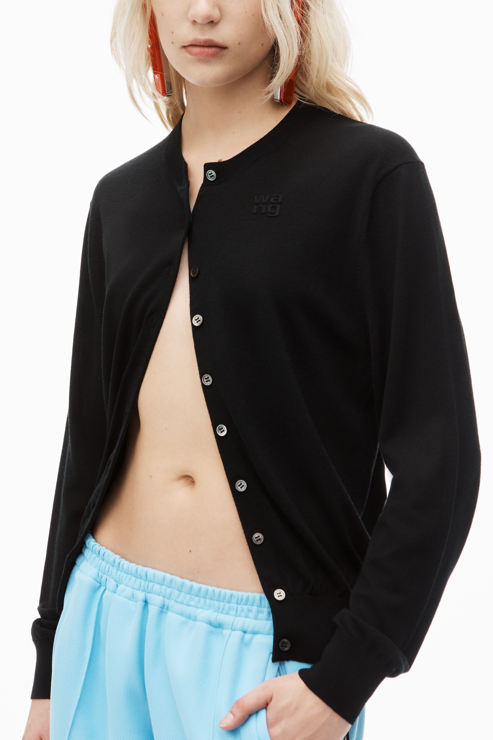 Logo-Embossed Cardigan in Superfine Merino Wool - 3