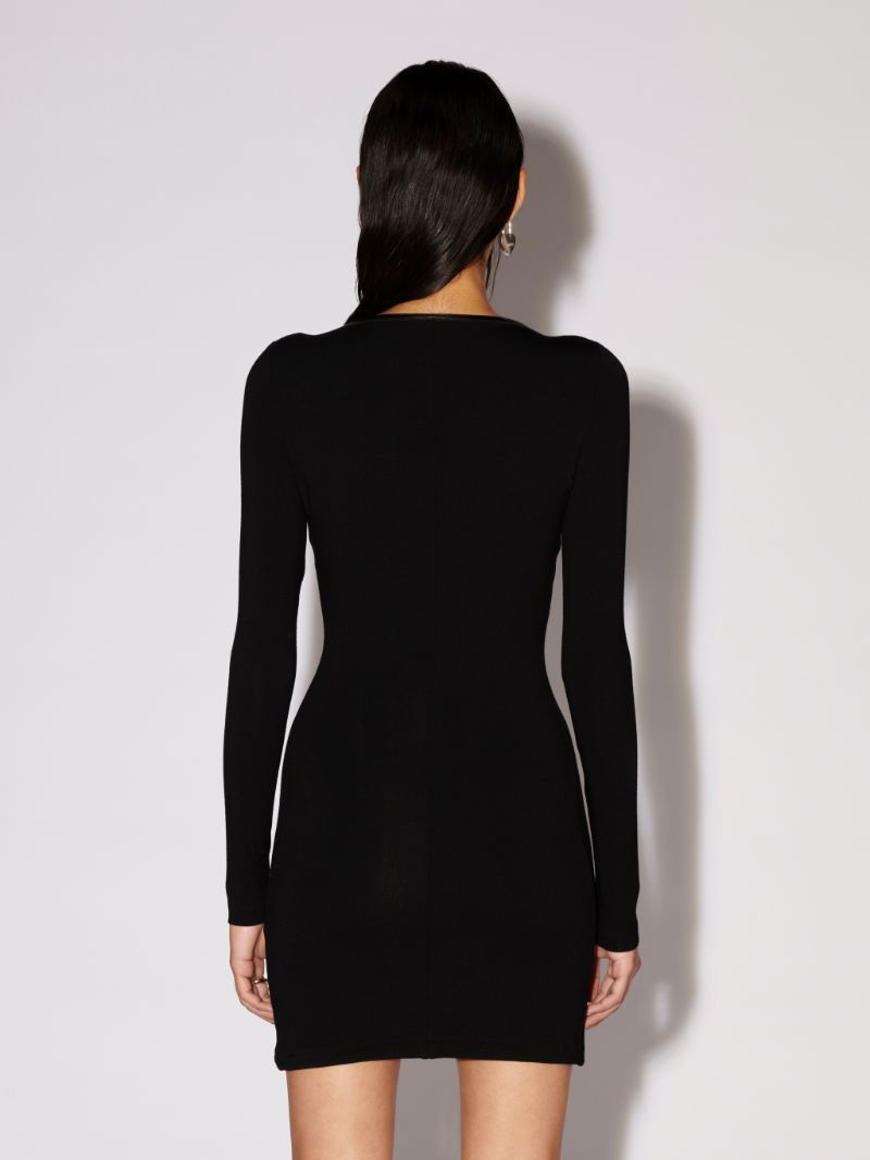 DEEP V-NECK MINI DRESS 4