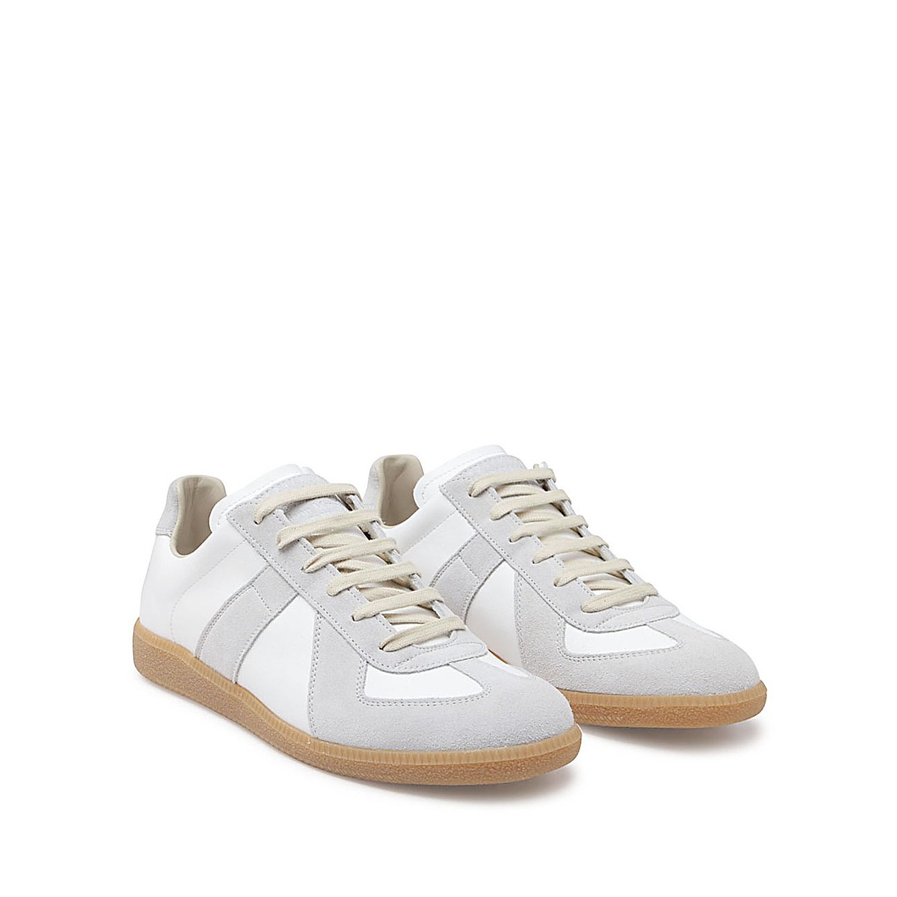 white leather replica sneakers - 3