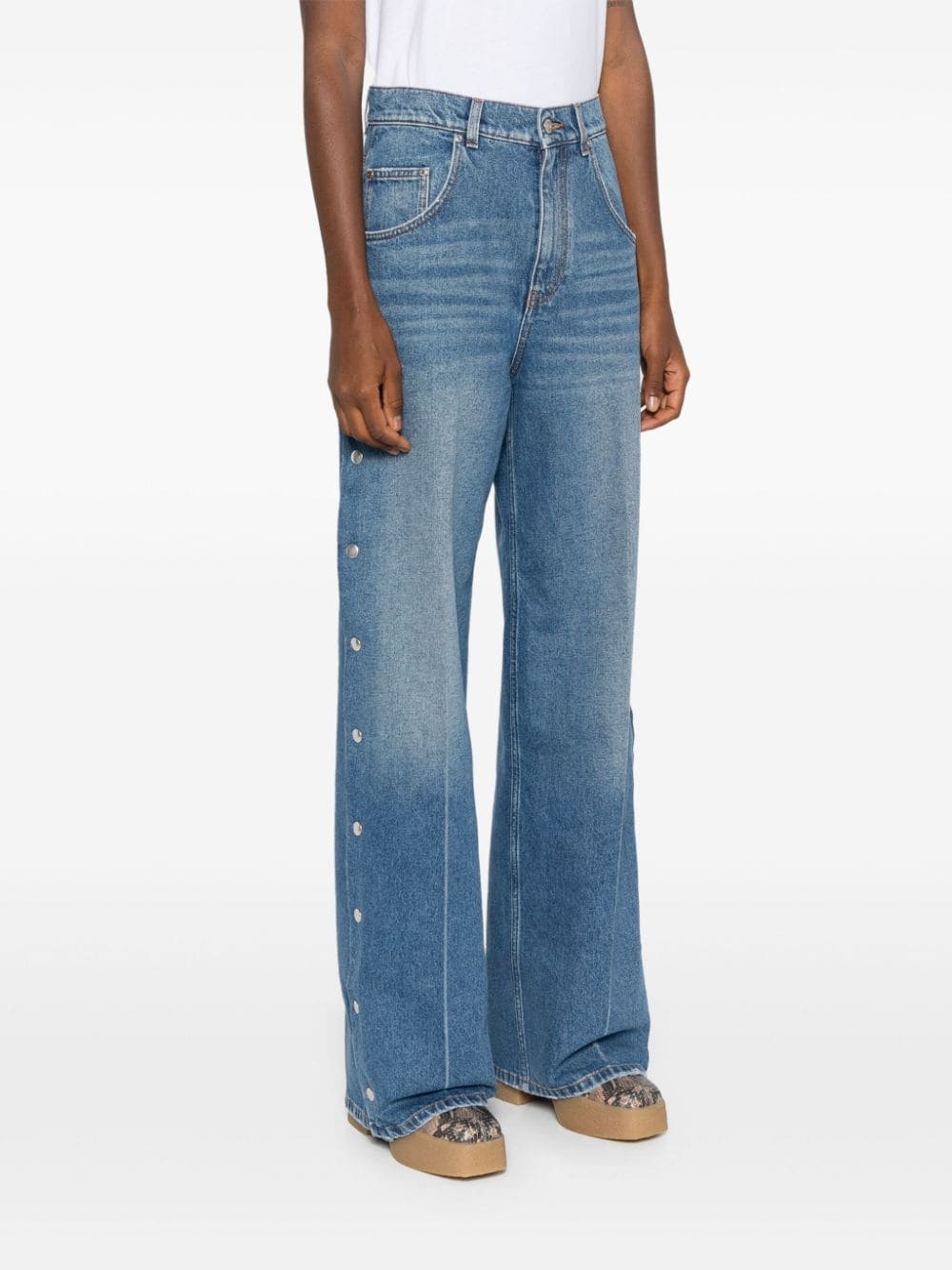 stud-embellished jeans - 3