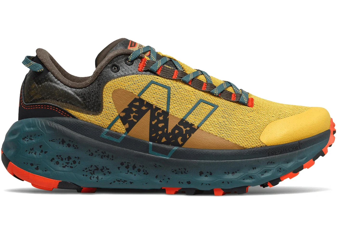 New Balance Fresh Foam X More Trail v2 Harvest Gold Mountain Teal - 1