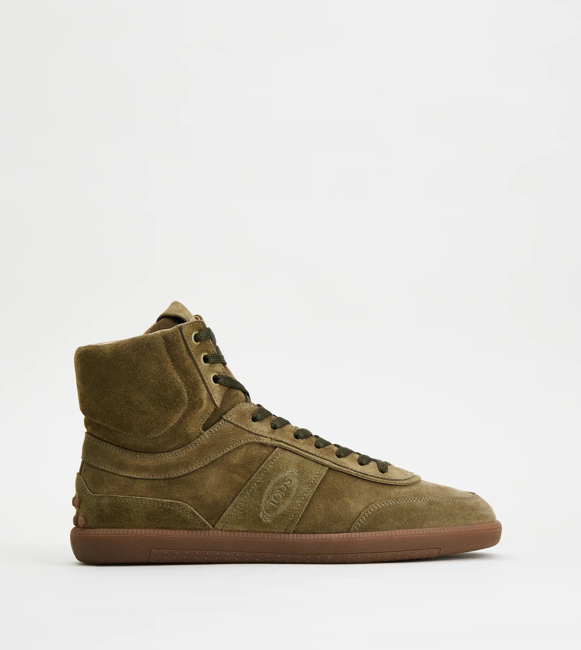 TOD'S TABS SNEAKERS HIGH-TOP IN SUEDE - GREEN - 1